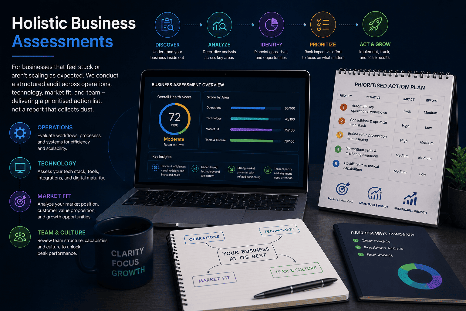 Holistic IT Infrastructure and Business Audit Illustration