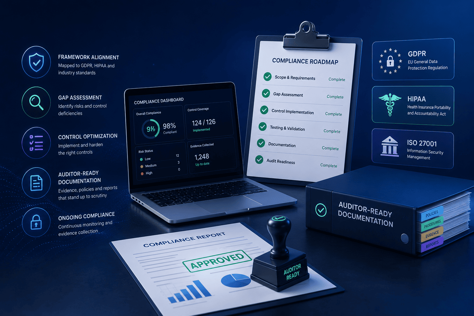 GDPR and HIPAA Compliance Audits Illustration